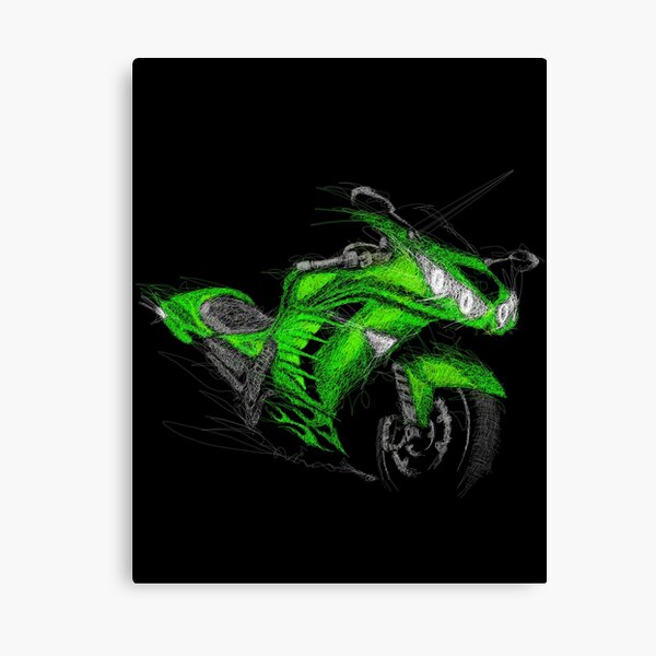 Kawasaki Ninja Zx 6R Motorcycle Enthusiasts Wall Art Home