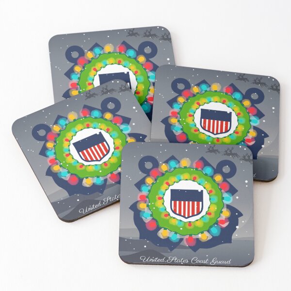 Item preview, Coast Guard Shield Christmas Night designed and sold by AlwaysReadyCltv.