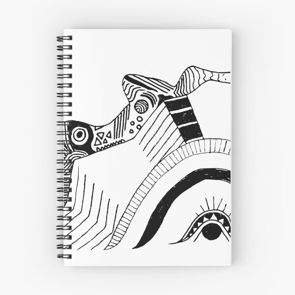 Item preview, Doodle de ojo tribal peculiar abstracto - Blanco y negro designed and sold by Callmejohn.