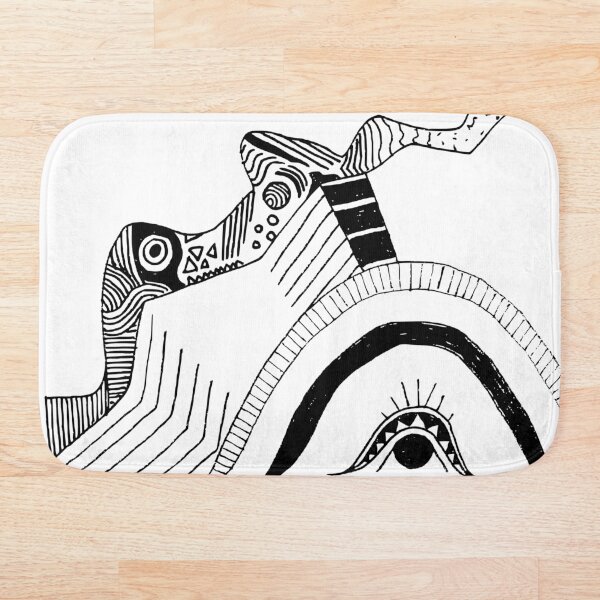 Item preview, Abstract Quirky Tribal Eye Doodle - Black and White designed and sold by Callmejohn.