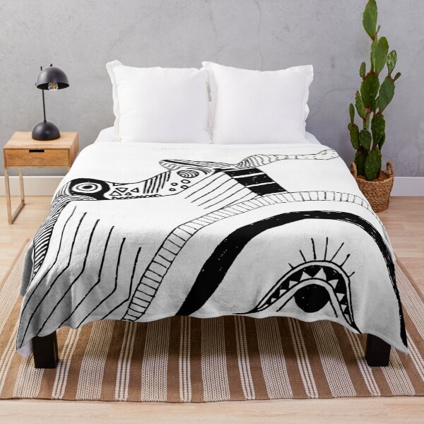Item preview, Abstract Quirky Tribal Eye Doodle - Black and White designed and sold by Callmejohn.