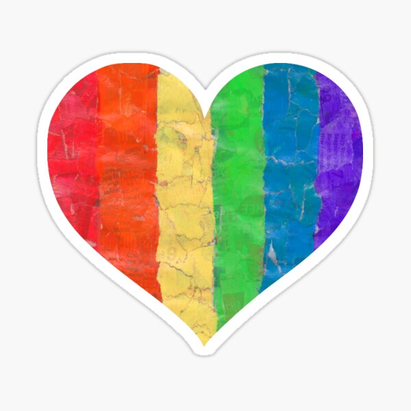 Item preview, Pride mixed media heart  designed and sold by Allison Scianna.