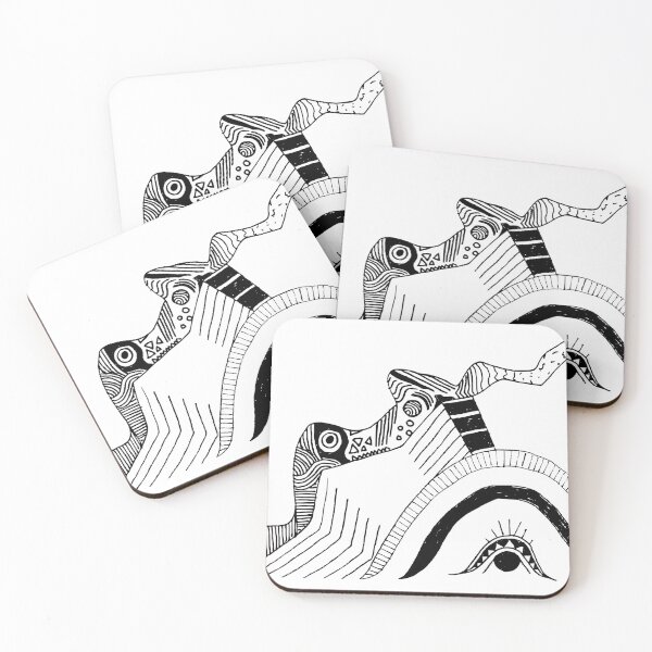 Item preview, Abstract Quirky Tribal Eye Doodle - Black and White designed and sold by Callmejohn.
