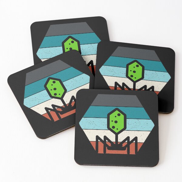 Item preview, HEXAGON RETRO VINTAGE TEXTURED SUNSET PHAGE BACTERIOPHAGE designed and sold by Hippiesole.