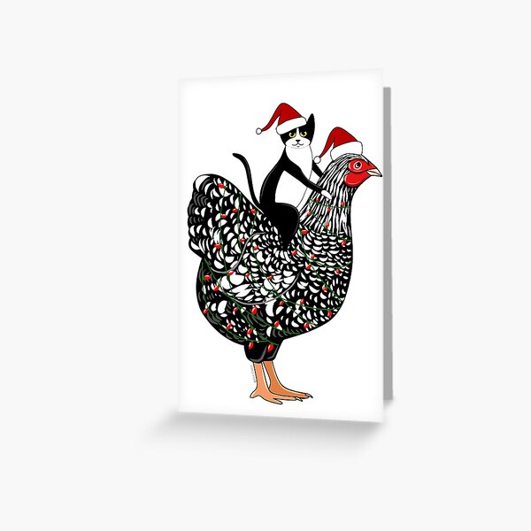 Item preview, Meowy Chickenmas designed and sold by KilkennyCat Art.