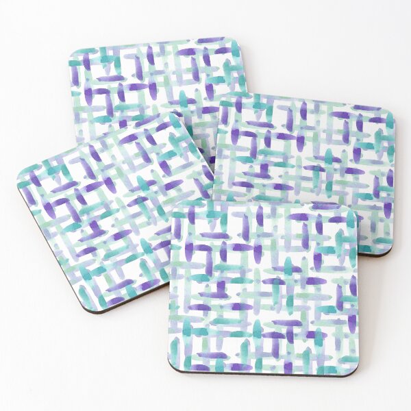 Item preview, Rain Cross Hatch Aqua Orchid designed and sold by acreativeperson.