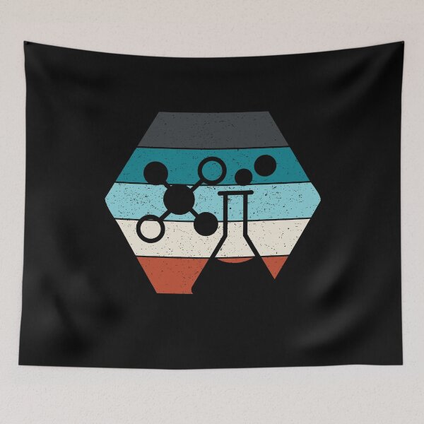 Artikelvorschau, HEXAGON RETRO VINTAGE TEXTURED SUNSET CHEMISTRY FLASK entworfen und verkauft von Hippiesole.