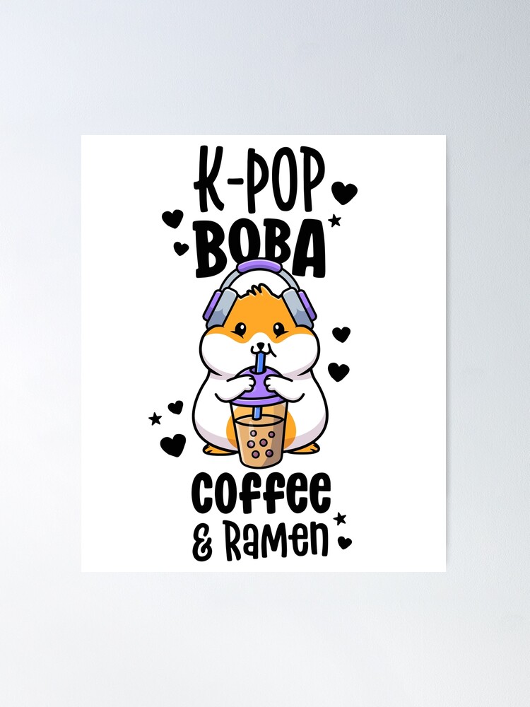 K Pop Gifts For Teens Girl Kawaii KPop Hamster Bubble Tea  Art Board Print  for Sale by 14thFloor