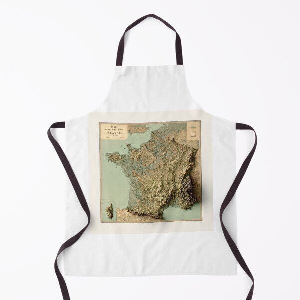 Item preview, 1880 France Relief Map 3D digitally-rendered designed and sold by ThinkAboutMaps.