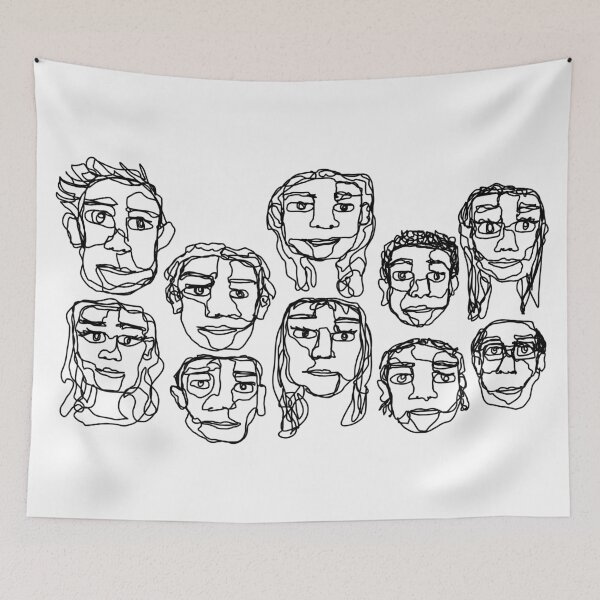 Item preview, Single-line faces designed and sold by kurtzapno.