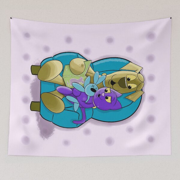 Item preview, Little Cat and Friends Reading Time designed and sold by artsybarncat.