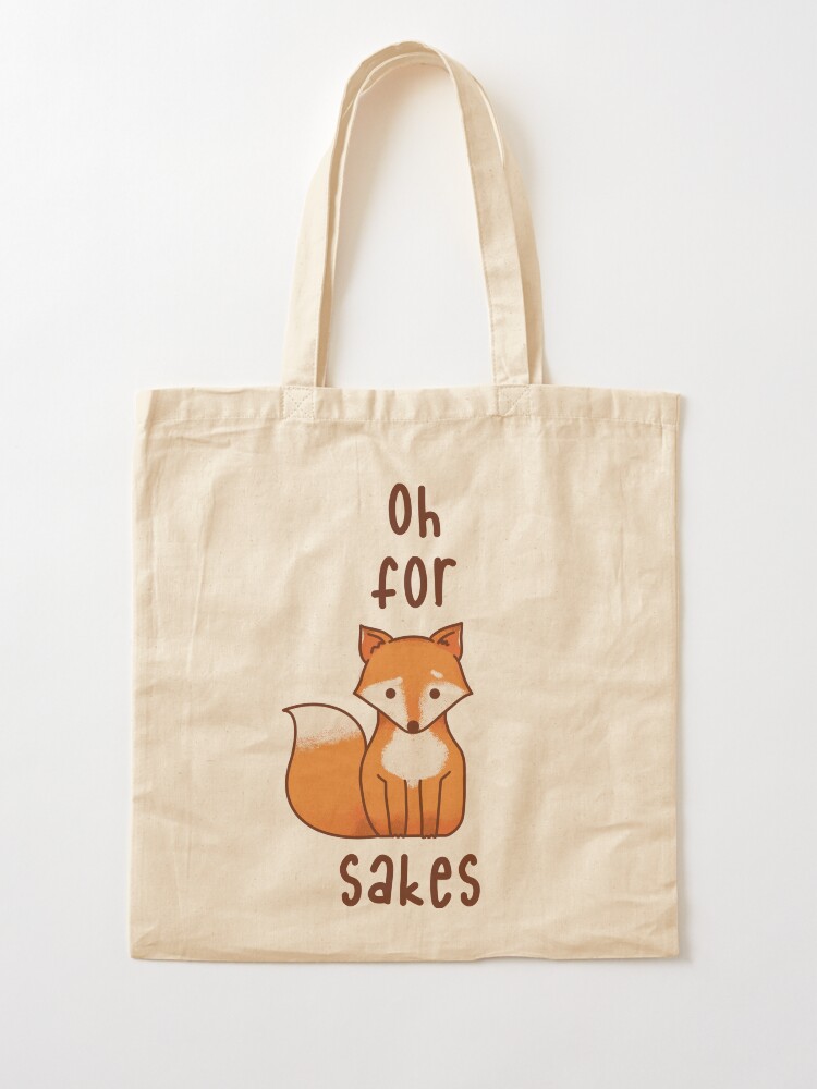 For Fox-Sake Cute Funny Sofa Cushion Cover Shopping Tote Bag Canvas Gift Oh 