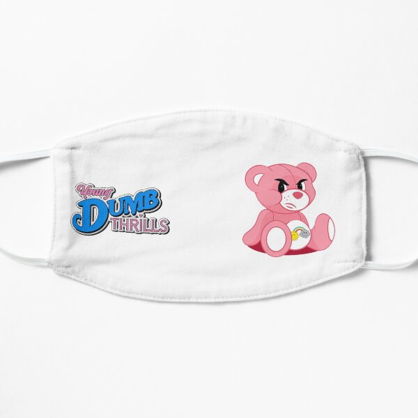 young dumb thrills mcfly pistola bear print Flat Mask