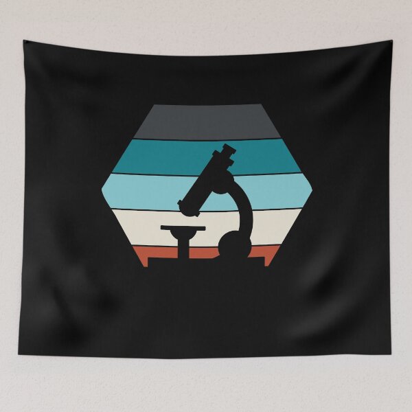 Item preview, HEXAGON RETRO VINTAGE SUNSET MICROSCOPE SCIENCE designed and sold by Hippiesole.