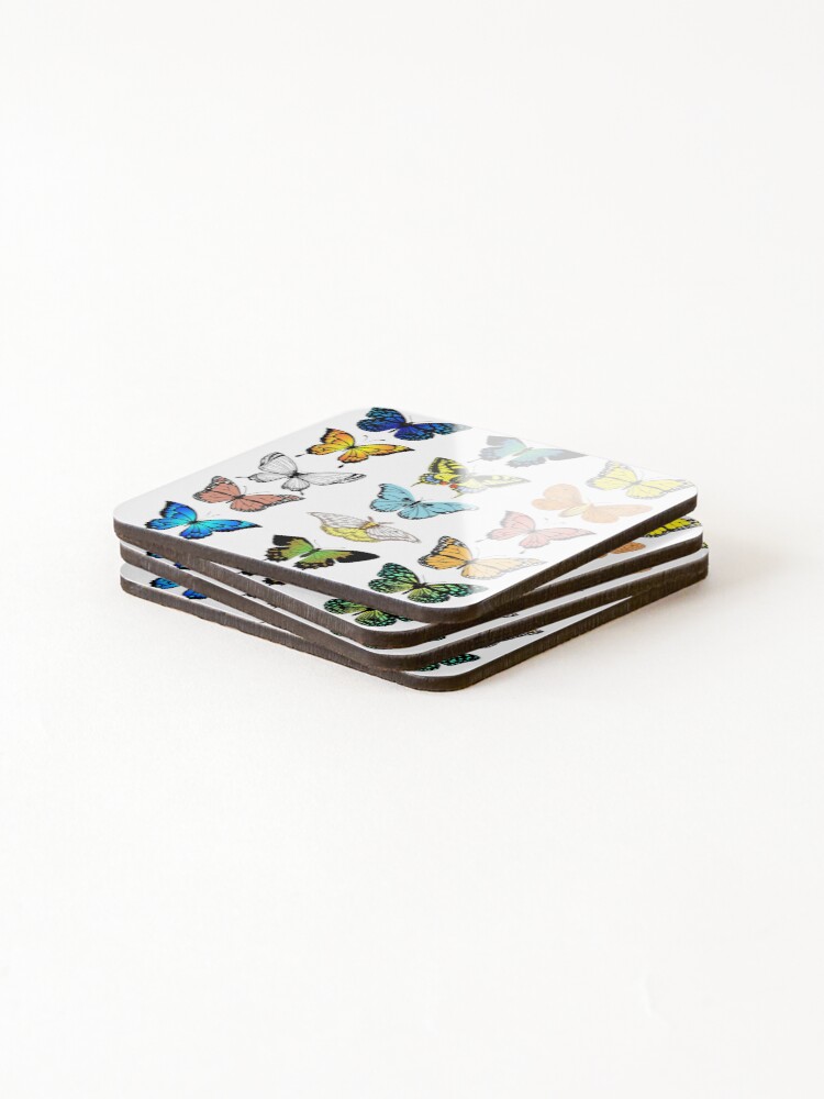 Thumbnail 4 of 5, Coasters (Set of 4), Butterfly designed and sold by RuchiWani.