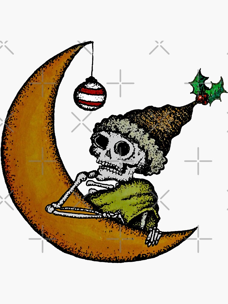 Thumbnail 3 of 3, Sticker, Super Silent Night designed and sold by softnosferatu.