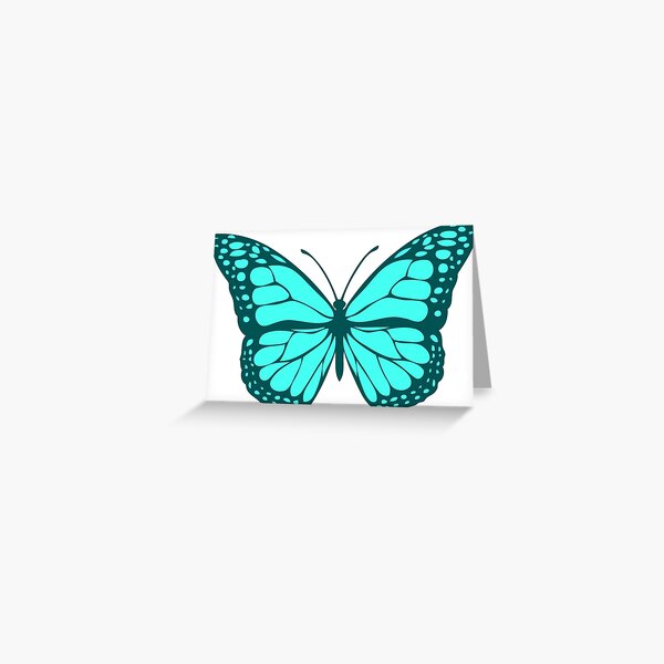 "Light green butterfly Colorful vintage butterfly emoji" Greeting