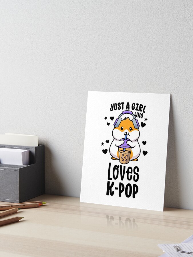 K Pop Gifts For Teens Girl Kawaii KPop Hamster Bubble Tea  Art Board Print  for Sale by 14thFloor