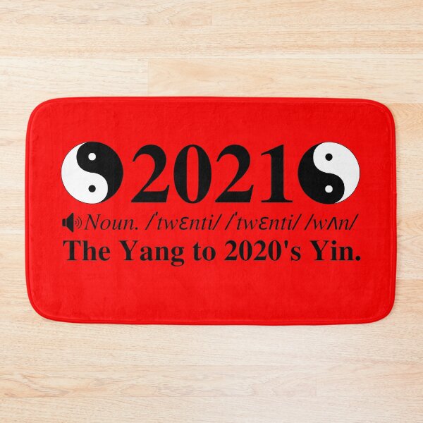 Item preview, 2021: The Yang To 2020's Yin. Clever New Years Definition. Red Background. designed and sold by mind-illusions.