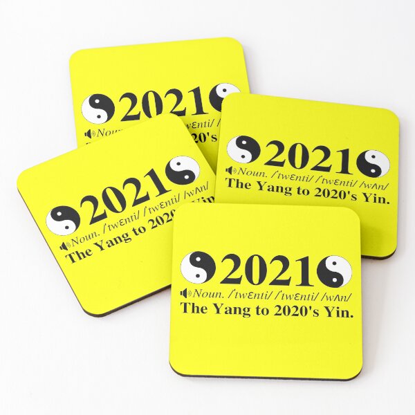 Item preview, 2021: The Yang To 2020's Yin. Clever New Years Definition. Gold/Yellow Background. designed and sold by mind-illusions.