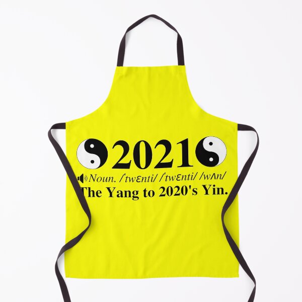 Item preview, 2021: The Yang To 2020's Yin. Clever New Years Definition. Gold/Yellow Background. designed and sold by mind-illusions.