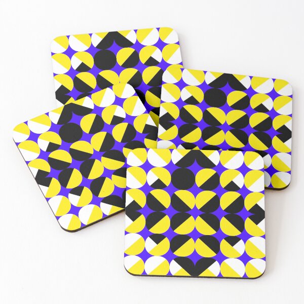 Item preview, Blue Yellow Black, White Repetitive Pattern designed and sold by Ricardo Landeros.