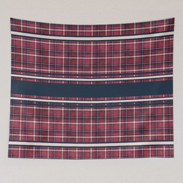 Item preview, Lumberjack Buffalo Plaid Red & Blue Pattern designed and sold by bohefy.