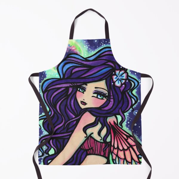 Item preview, Fairy with Purple Hair Whimsical Moon Glow Fantasy Art designed and sold by hannahlynnart.