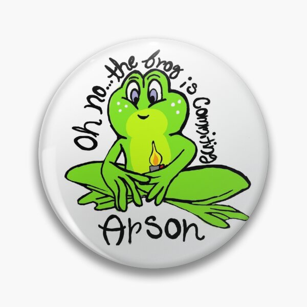 Item preview, Oh no the frog is commiting arson designed and sold by hannahblannana.