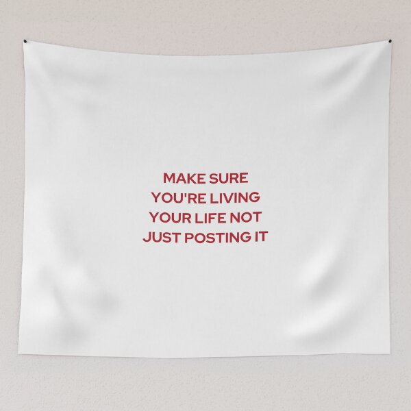 Item preview, MAKE SURE YOURE LIVING YOUR LIFE NOT JUST POSTING IT | WE'RE NOT REALLY STRANGERS |  MENTAL HEALTH designed and sold by MVVShop.