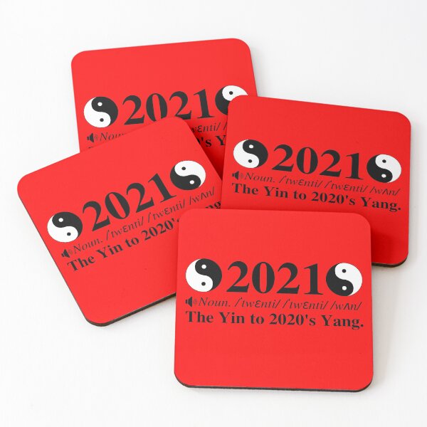 Item preview, 2021: The Yin To 2020's Yang. Clever 2021 New Years And Chinese New Years Definition. Red Background. designed and sold by mind-illusions.