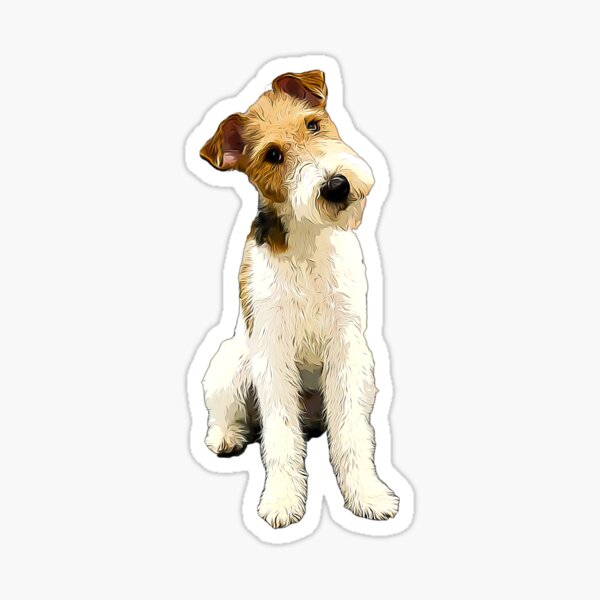 Item preview, Wire Fox Terrier Head Tilt designed and sold by ElegantCat.
