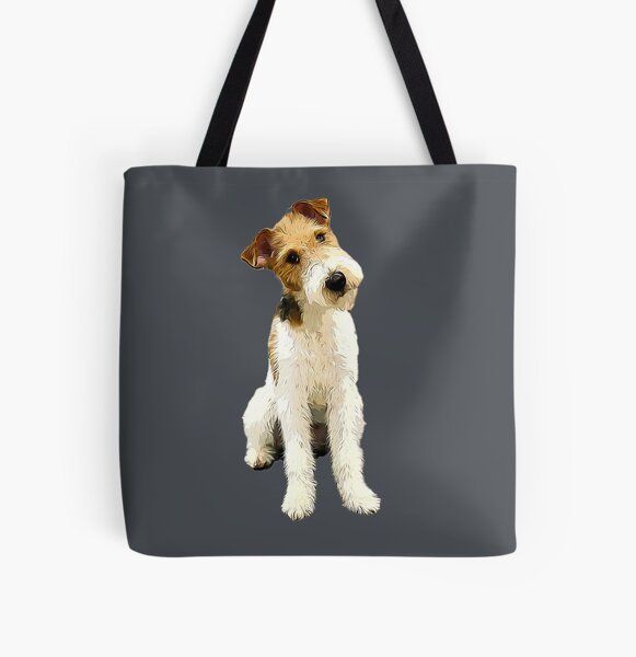 Aperçu de l'œuvre Tête inclinée du Fox Terrier à poil dur créée et vendue par ElegantCat.