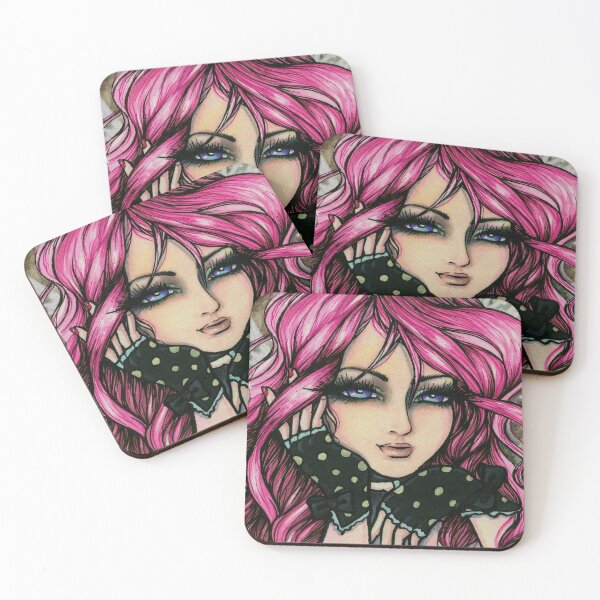 Item preview, Fairy with Pink Hair Whimsical Fantasy Art by Hannah Lynn designed and sold by hannahlynnart.