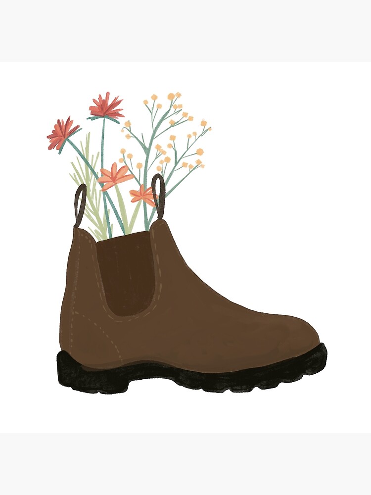 &ldquo;Wildflower Boot&rdquo; Poster by kguerin97 | Redbubble