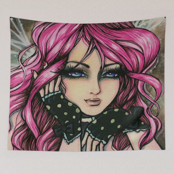 Item preview, Fairy with Pink Hair Whimsical Fantasy Art by Hannah Lynn designed and sold by hannahlynnart.