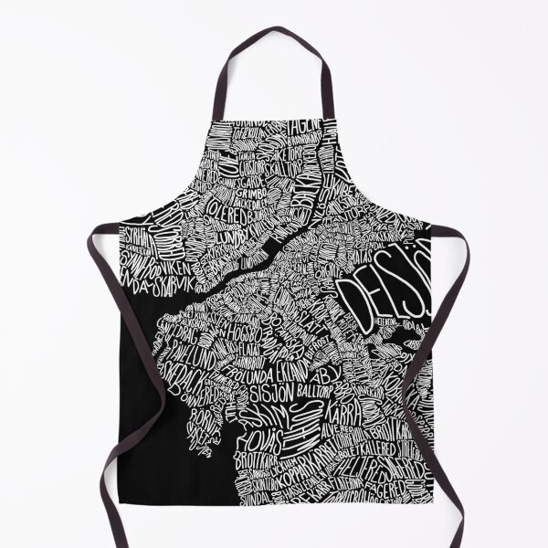 Item preview, Typographic Map of Gothenburg (Black) designed and sold by sarkobang.