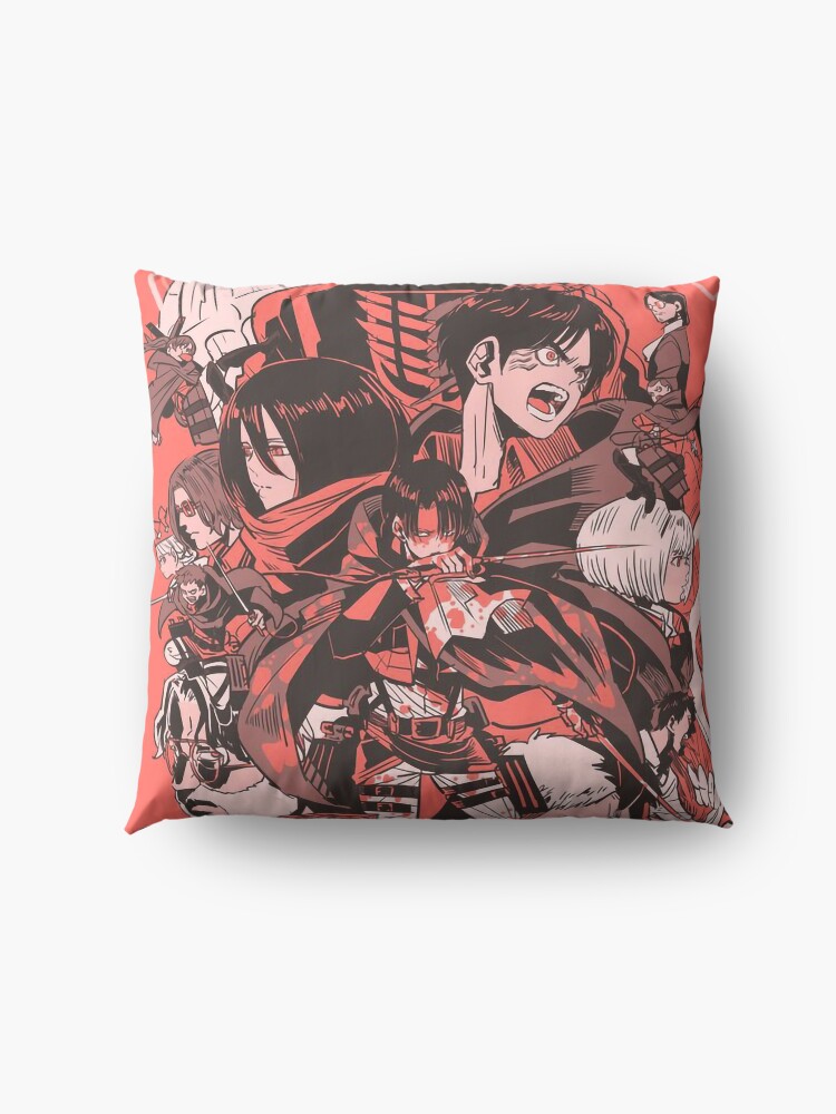 Alternate view of attack the titans Floor Pillow