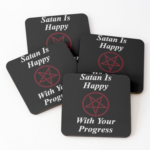 Item preview,  Satan Is happy With Your Progress Funny Design. designed and sold by FadedFoxx.