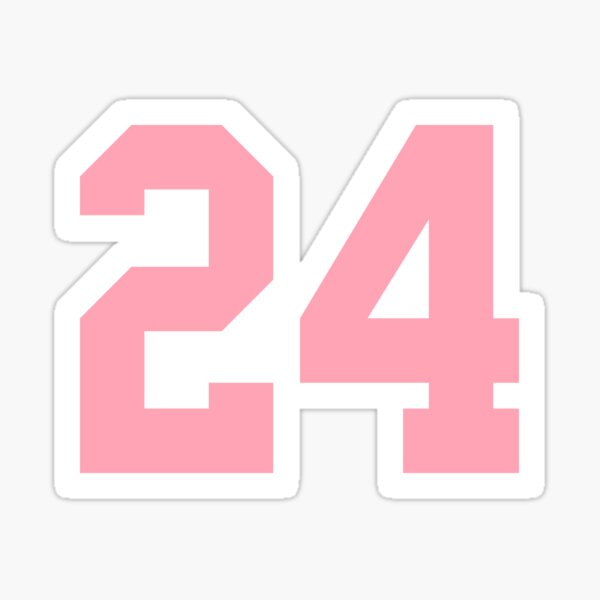 Number 24 On Pastel Pink Background Stock Photo 2292957861