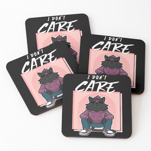 Item preview, I Don't Care, Chillin Cat designed and sold by Cute  Pawz.