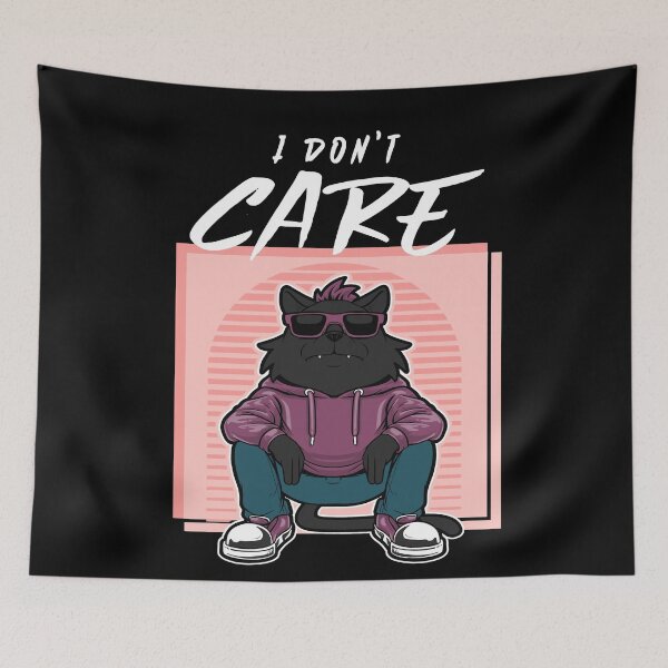 Item preview, I Don't Care, Chillin Cat designed and sold by Cute  Pawz.