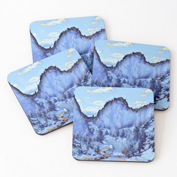Item preview, snowy blue painted river designed and sold by LifeAsGeneration Z.