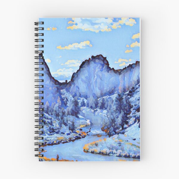 Item preview, snowy blue painted river designed and sold by LifeAsGeneration Z.