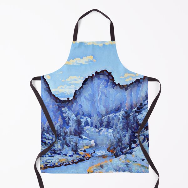 Item preview, snowy blue painted river designed and sold by LifeAsGeneration Z.