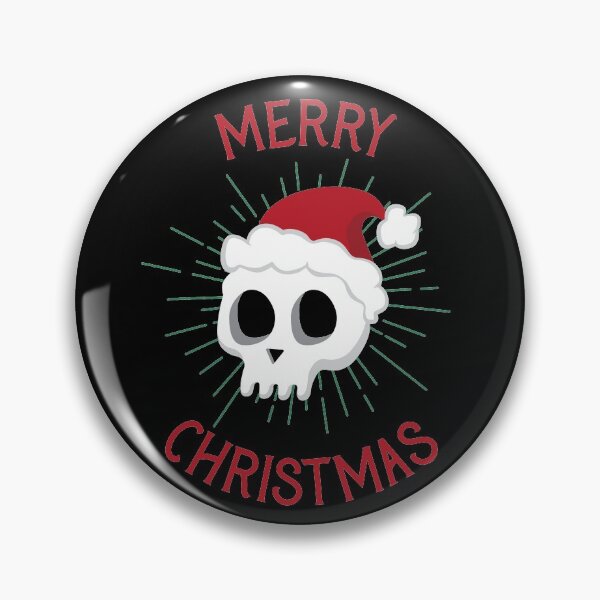 Item preview, Merry Christmas Skull with Santa Hat designed and sold by DoomSalad.