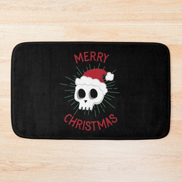 Item preview, Merry Christmas Skull with Santa Hat designed and sold by DoomSalad.