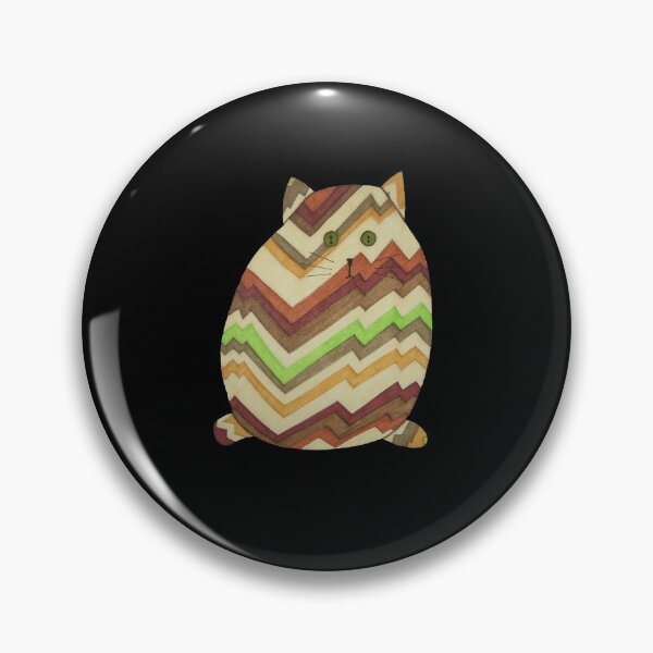 Item preview, Fat Cat Front on Black designed and sold by ErinBrieArt.