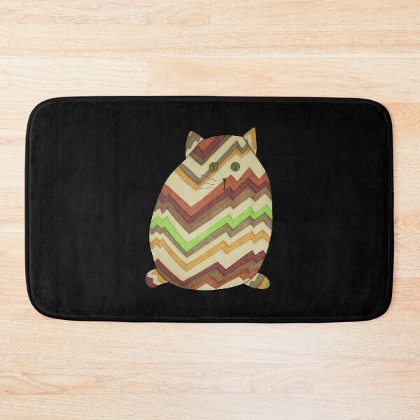 Item preview, Fat Cat Front on Black designed and sold by ErinBrieArt.