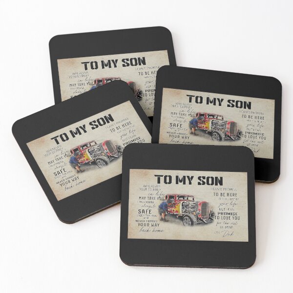 Item preview, To My Son Wherever Your Journey In Life - Dad And Son Hot Rod Car designed and sold by MorningJoco.